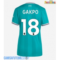 Camisa de time de futebol Liverpool Cody Gakpo #18 Replicas 3º Equipamento Feminina 2025-26 Manga Curta